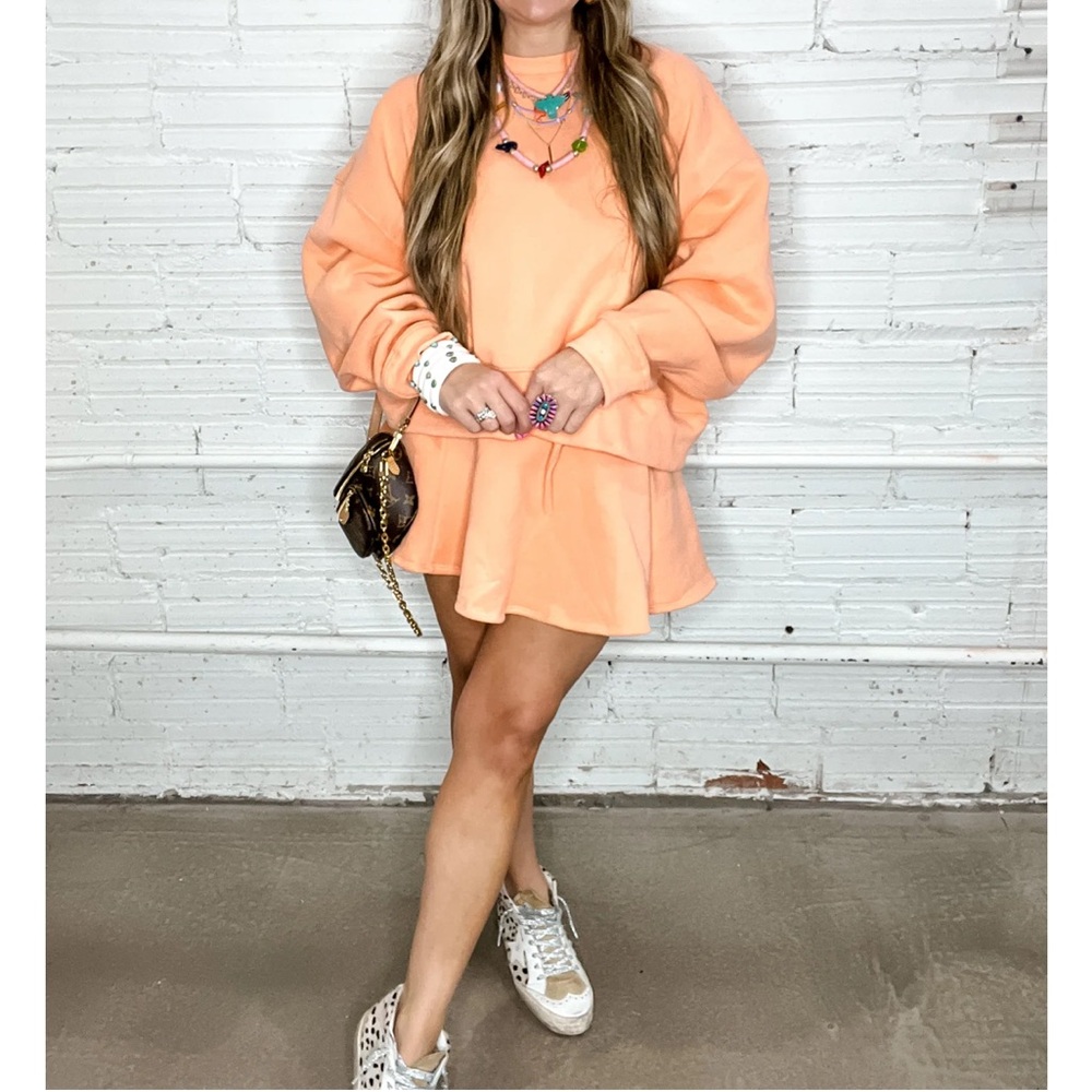 The Perfect Skort Set- Peach/Orange